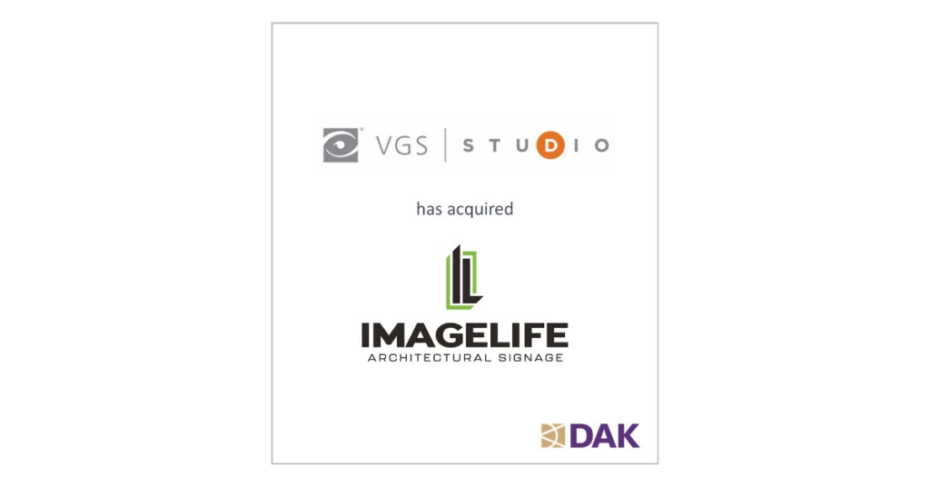 DAK Group Client VGS has acquired ImageLife Architectural Signage