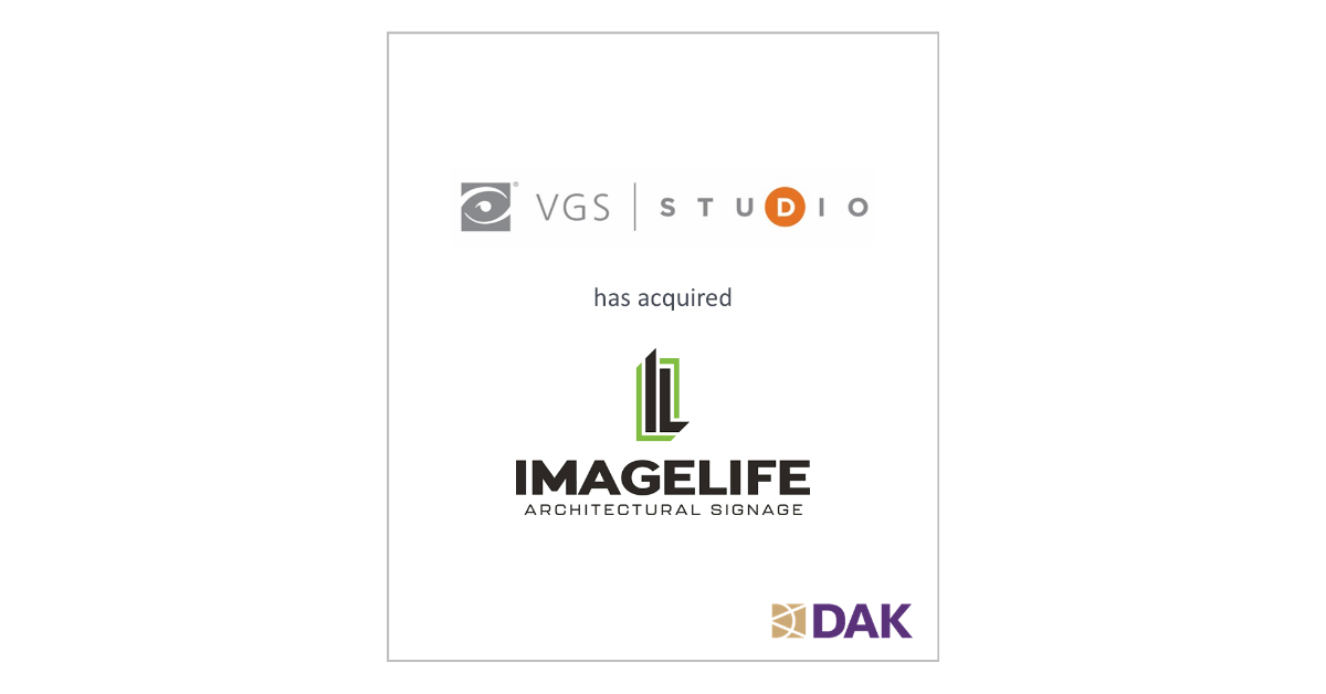 DAK Group Client VGS has acquired ImageLife Architectural Signage